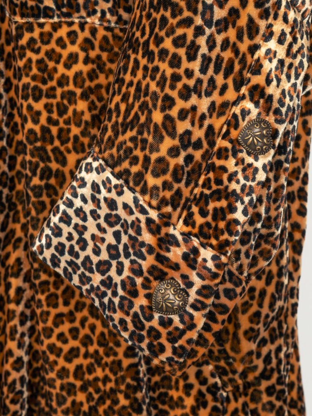 The Kooples Leopard Velvet Buttoned Tunic Shirt - Picture 7 of 12